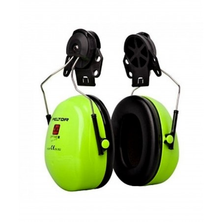 3M™ PELTOR™ Optime™ III HI-Viz Cuffie auricolari, 34 dB, giallo/verde fosforescente, con attacco per elmetto  H540P3E-475-GB