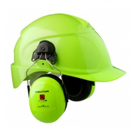 3M™ PELTOR™ Optime™ III HI-Viz Cuffie auricolari, 34 dB, giallo/verde, con attacco per elmetto  H540P3EV