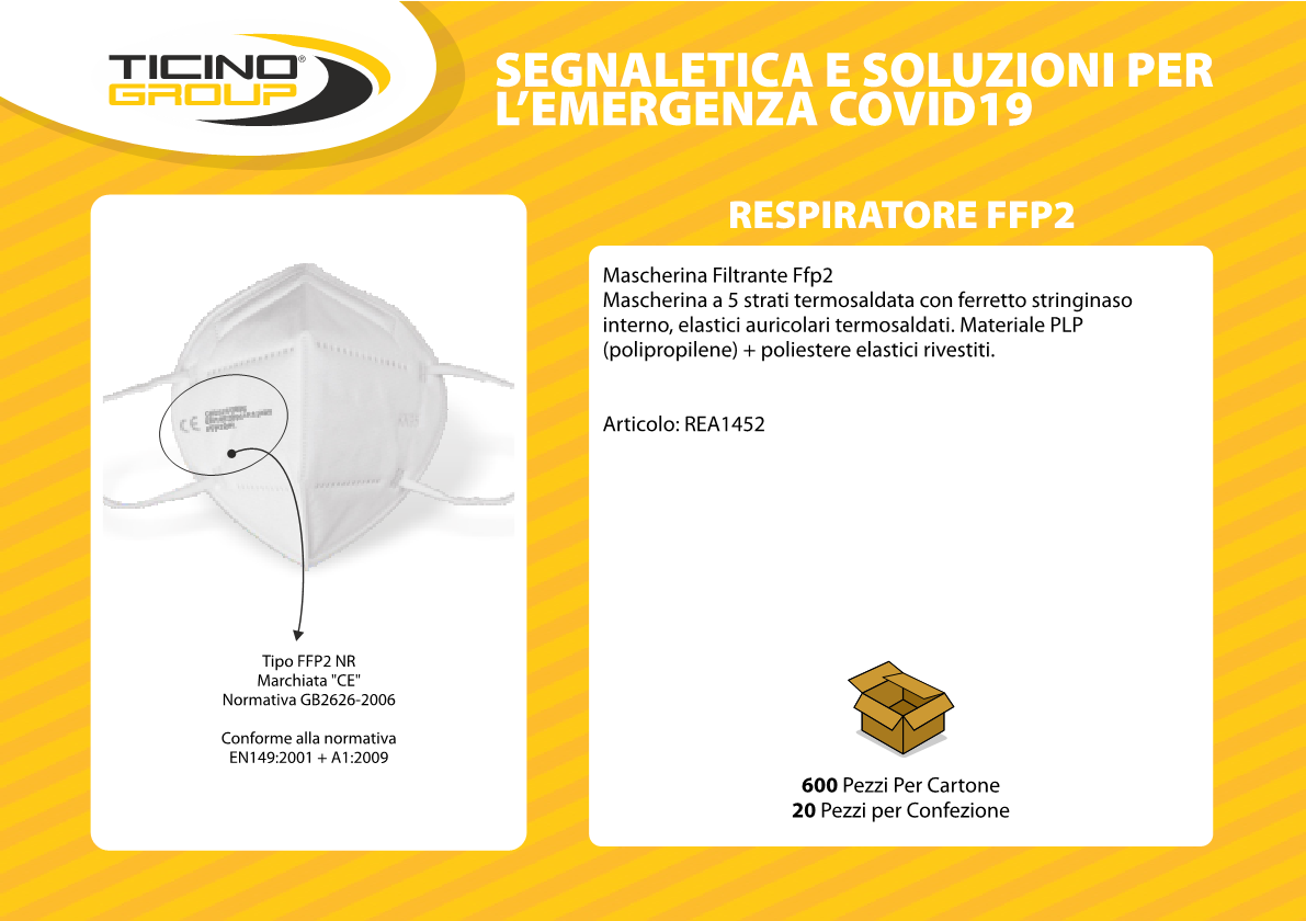 Respiratore mascherina FFP2